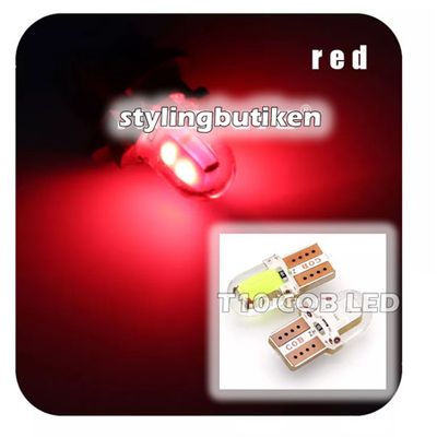 T10 W5W COB LED, Röd