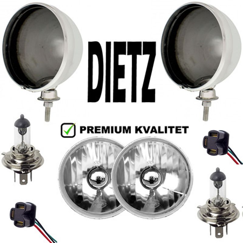 Dietz lampor 7" Krom PREMIUM