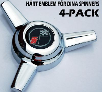 Emblem "Corvette" för Spinners (4-PACK)