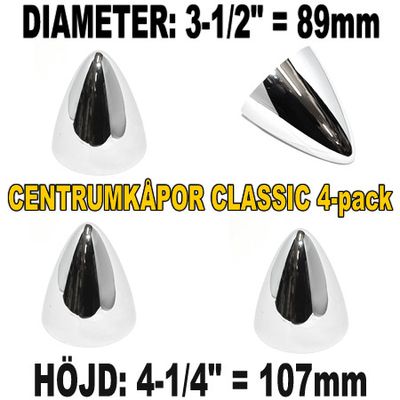 Centrumkapsel "Bullet" Dia: 89mm, Höjd: 107mm