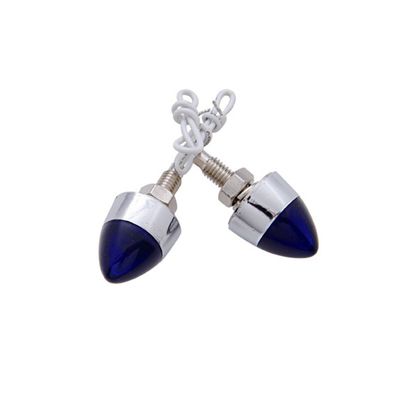 Blue LED "Bullet"-skruv med mutter 2-PACK