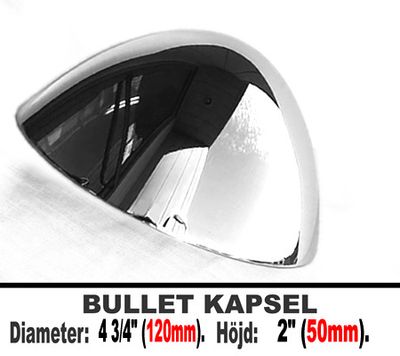 Centrumkapsel "Bullet" Dia: 120mm, Höjd: 50mm