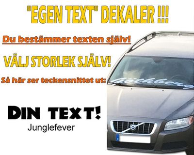 Egen Text - dekal, teckensnitt Junglefever