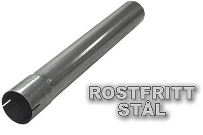 Avgasrör med muff 63.5 mm / 2 ½"