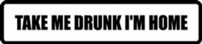 "TAKE ME DRUNK..."  300x65mm