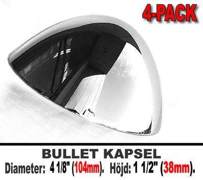 Centrumkapsel 4-pack "Bullet" Dia: 104mm, Höjd: 38mm