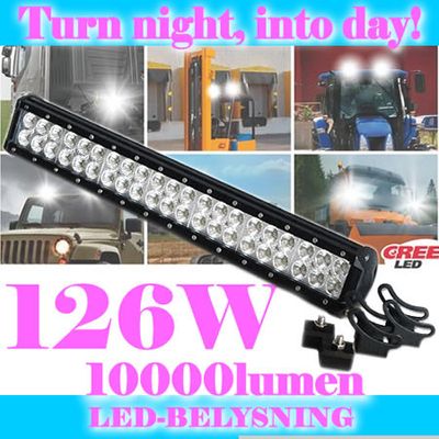 LED-Ljusramp 126W (Fjärrljusbild) 9-32V