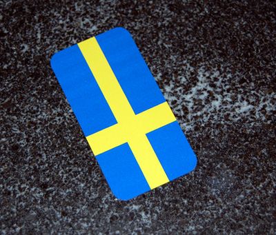 "Skattemärke" Sverige-flagga