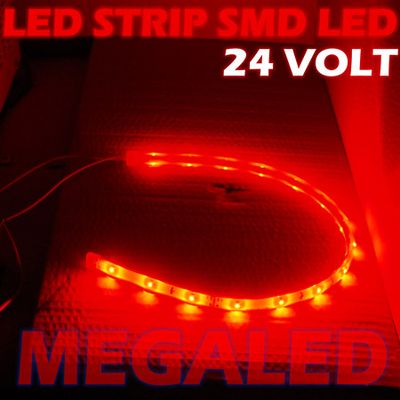LED-strip 60xLED (100cm) 24V, RÖD