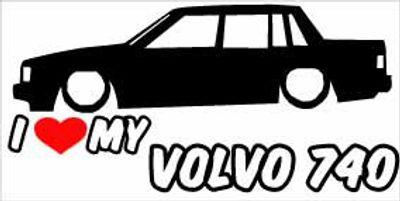 "I Love My Volvo 740" 100x50 mm