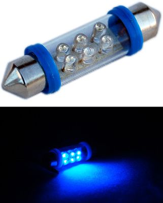 SV8.5 6xLED BLÅ (36x11mm)