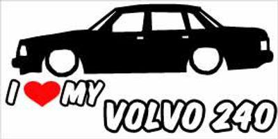 "I Love My Volvo 240" 200x100 mm