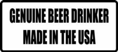 "GENUINE BEER DRINKER..." 100x44mm