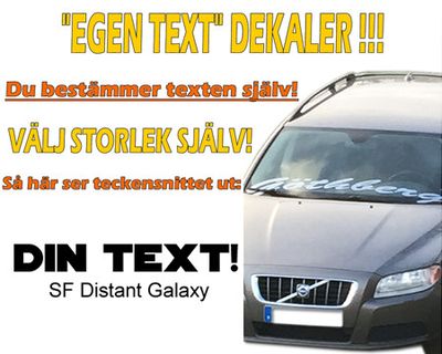 Egen Text - dekal, teckensnitt Distant galaxy