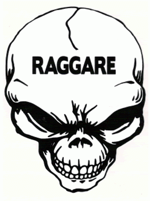 Angry skull "Raggare"