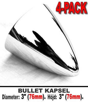 Centrumkapsel 4-pack "Bullet" Dia: 76mm, Höjd: 76mm