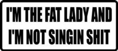  "I`M THE FAT LADY..." 400x176mm