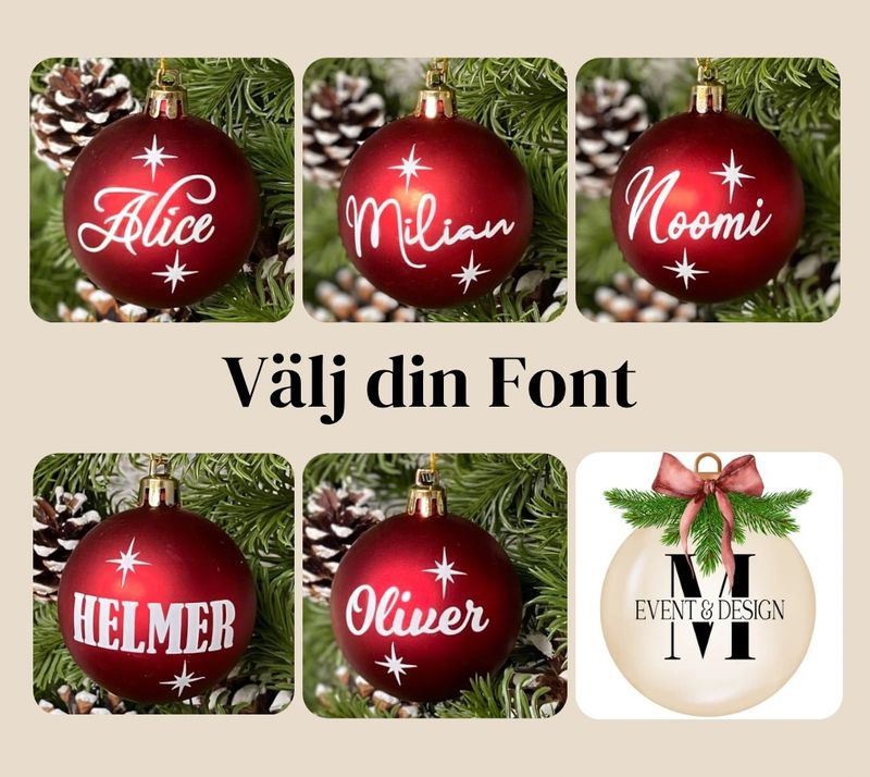 Julkula Min första Jul med Namn 8 cm