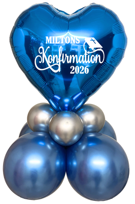 Ballongdekoration hjärta Konfirmation