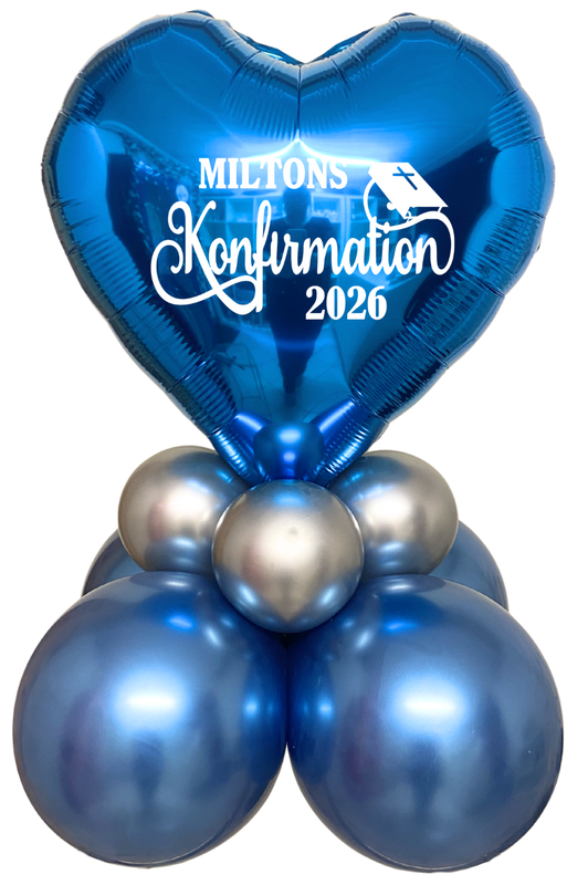 Ballongdekoration hjärta Konfirmation