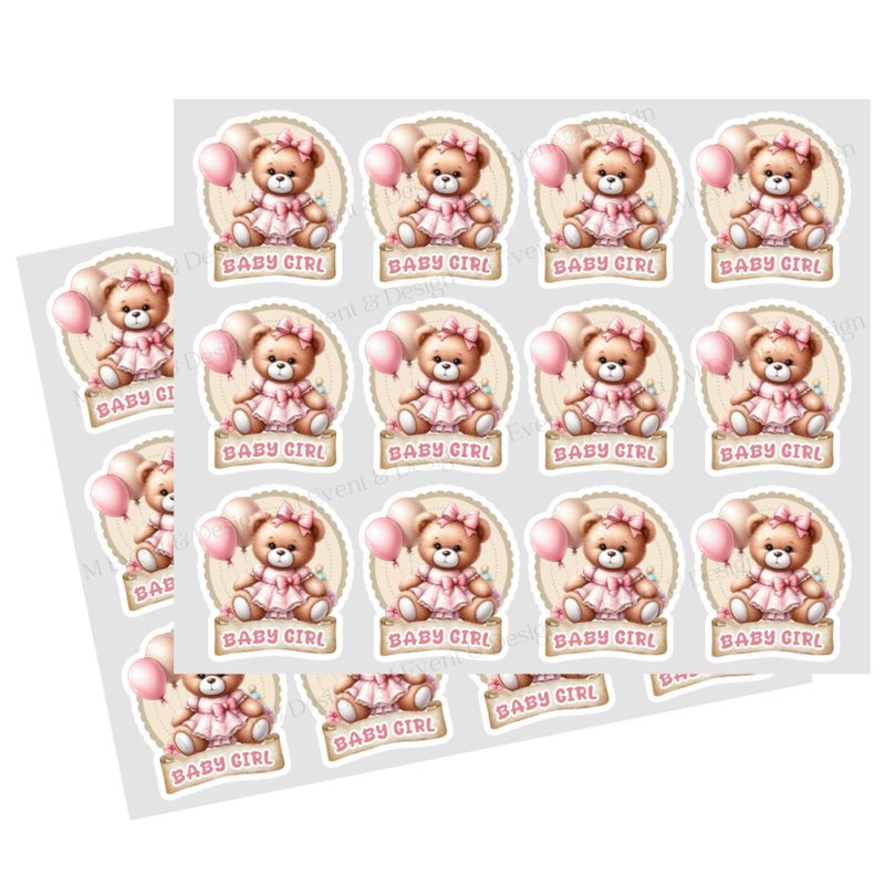 Stickers Nalle Baby Girl