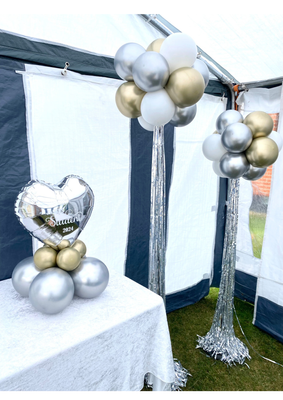 Ballongbollspelare med Glittersvans — uthyrning