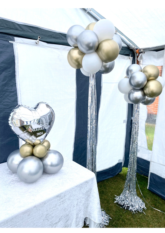 Ballongbollspelare med Glittersvans — uthyrning