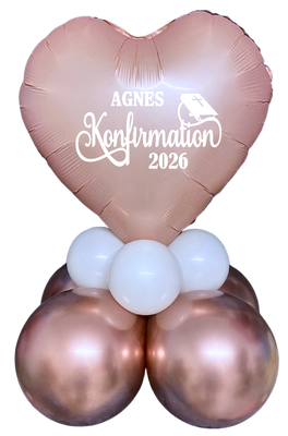 Ballongdekoration hjärta Konfirmation