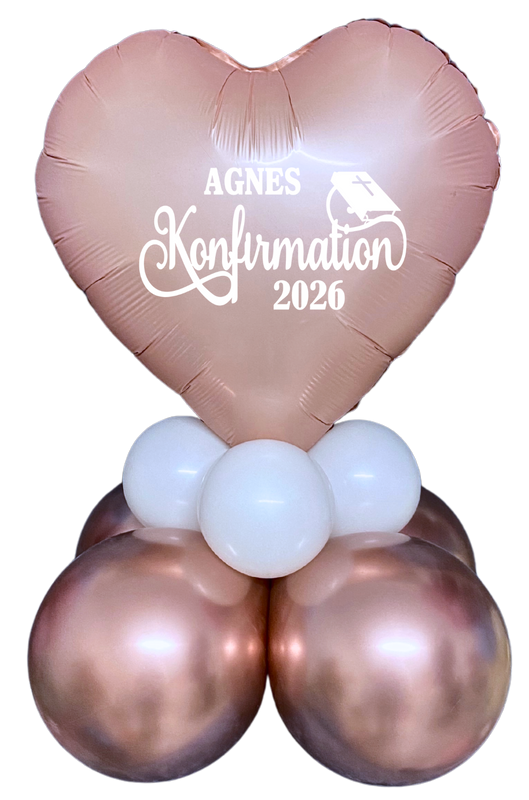 Ballongdekoration hjärta Konfirmation