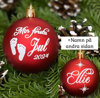 Julkula Min första jul med namn 6 cm