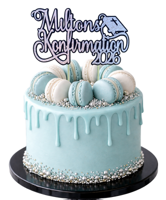 Caketopper Konfirmation med Namn