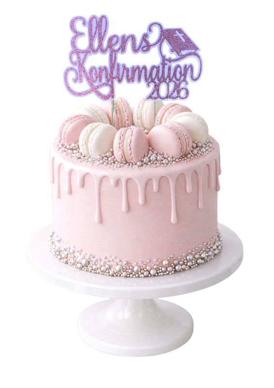 Personlig Caketopper Konfirmation med Namn