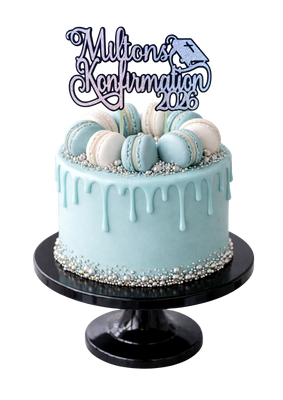 Personlig Caketopper Konfirmation med Namn