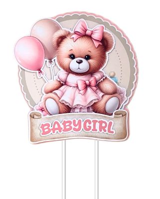 Caketopper Nalle Baby Girl
