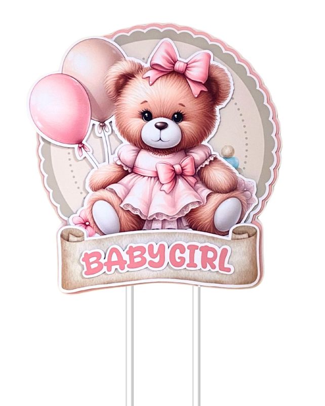 Caketopper Nalle Baby Girl