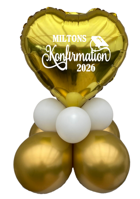 Ballongdekoration hjärta Konfirmation