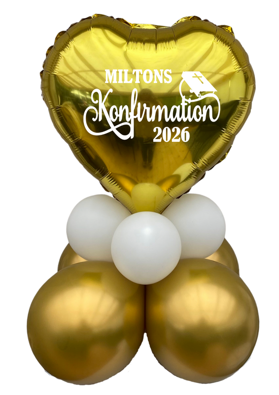 Ballongdekoration hjärta Konfirmation