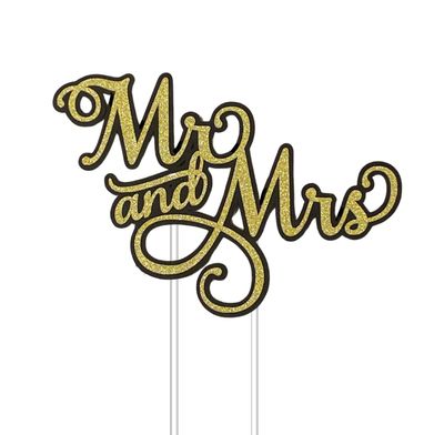 Caketopper Mr & Mrs