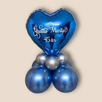 Ballongdekor  hjärta Grattis