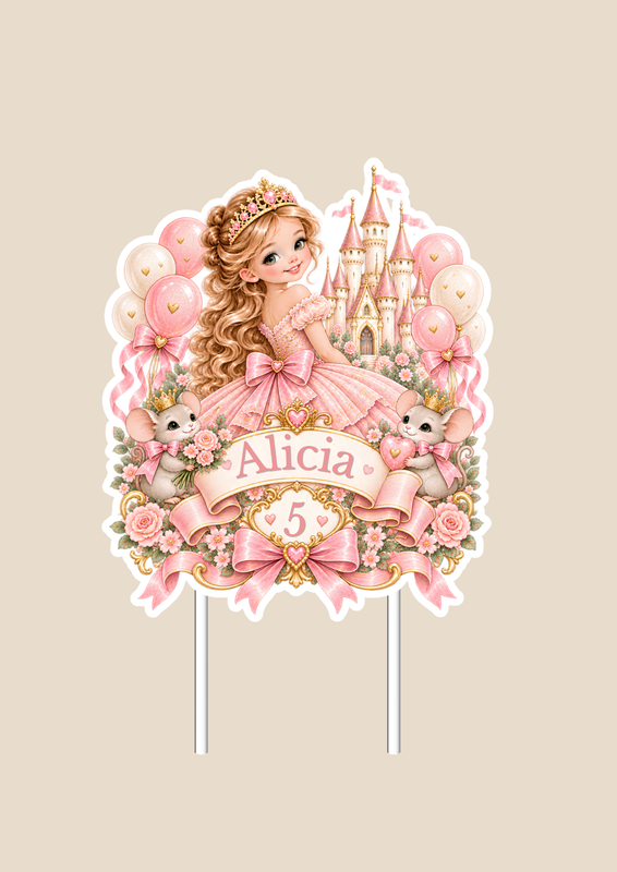 Personlig Caketopper Prinsessa