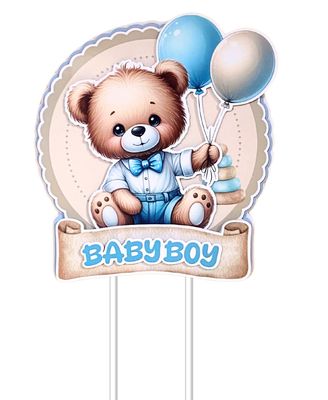 Caketopper Nalle Baby Boy