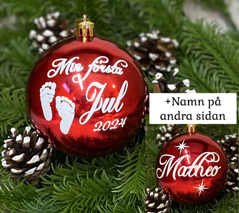 Julkula Min första Jul med Namn 8 cm