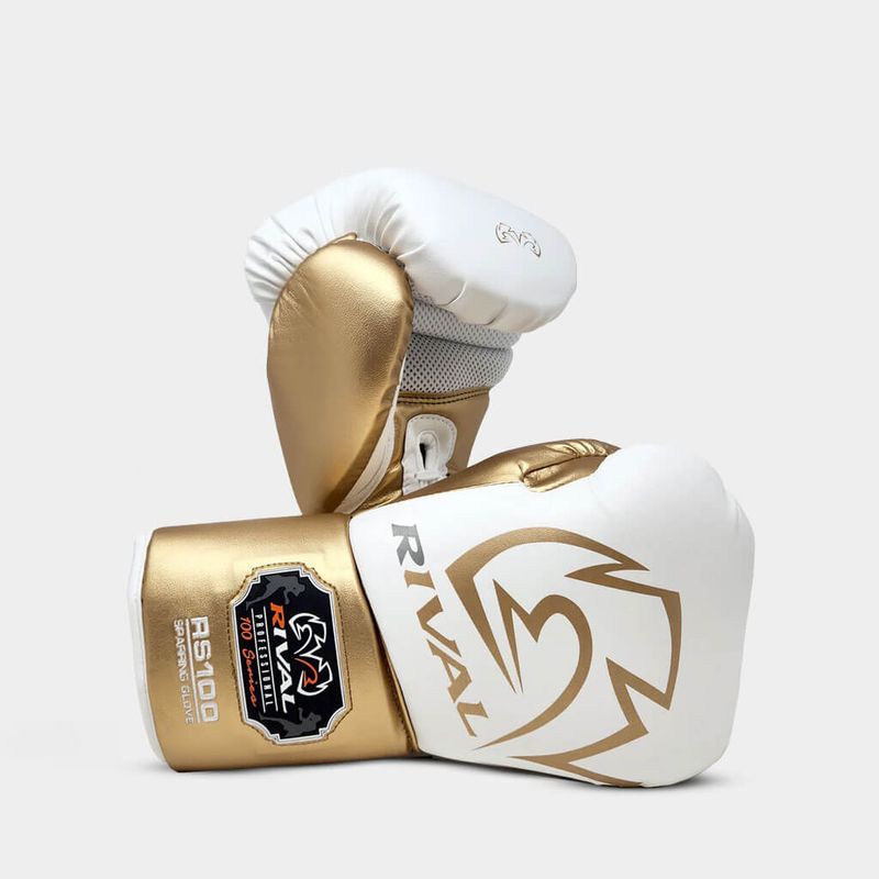 RS100 Professional Sparringhandskar Vit/guld