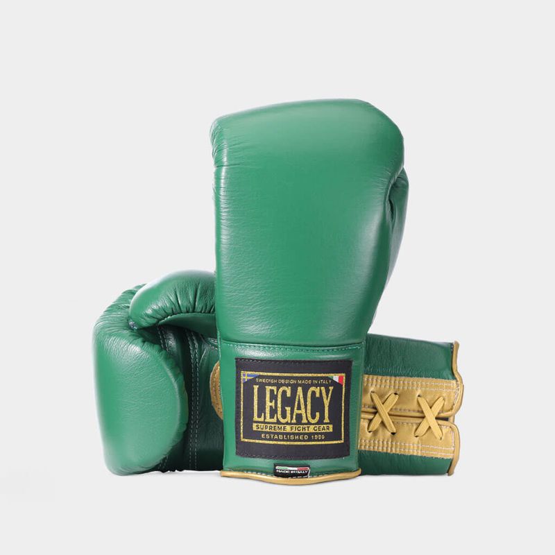 Stradivari Boxningshandskar Laced-Up Grön/guld