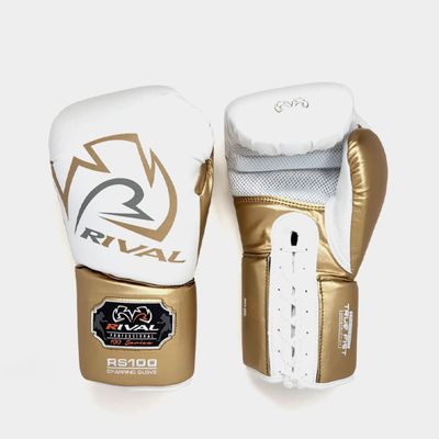 RS100 Professional Sparringhandskar Vit/guld