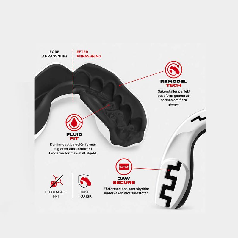 SafeJawz Extro Skull med Fluid Fit™, Jaw Secure™ och Remodel Tech™