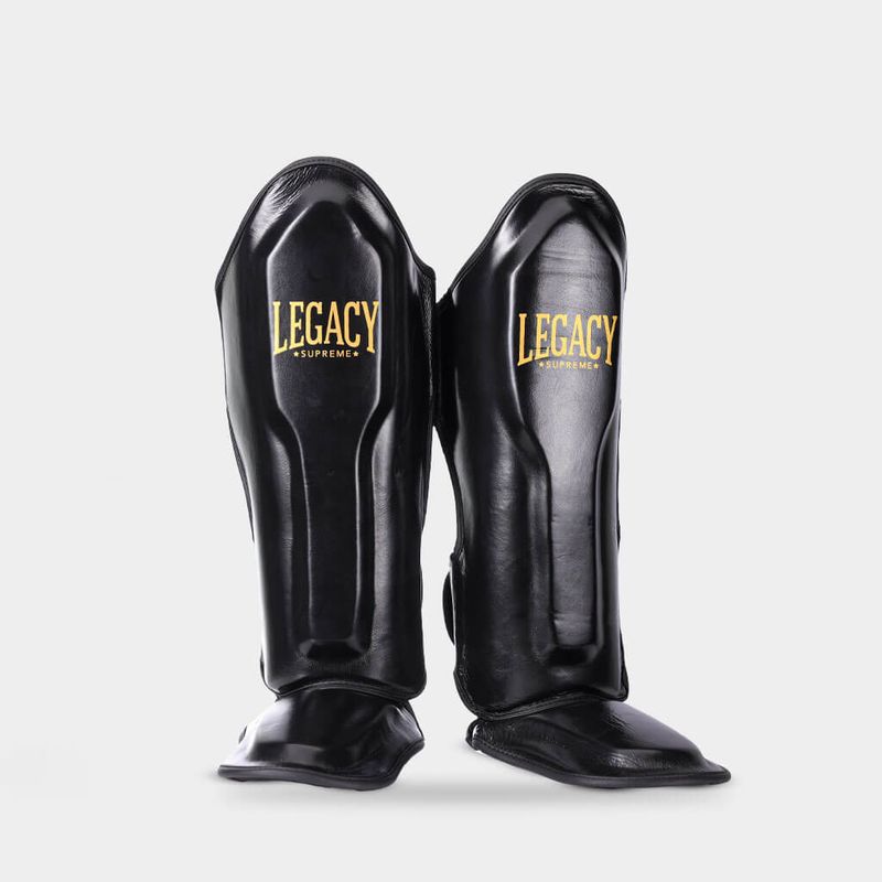 Legacy Benskydd läder Svart