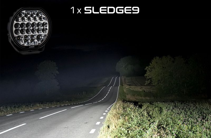 Sledge9 LED Extraljus 9"