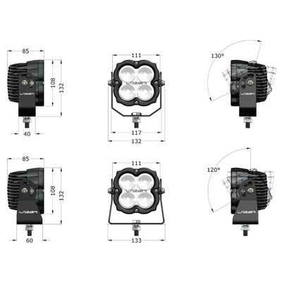 Lazer arbetsstrålkastare Utility 45 G2 4x11W, IP69K (2nd gen)