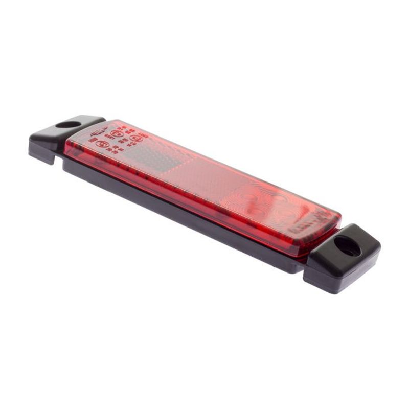 Platt positionsljus med reflex, 9-36V, E-märkt, 4 LED